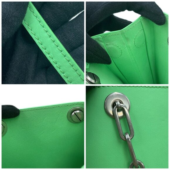 FENDI Small Shopping Bag Size Small Leather Light Green 8BH382 - Picture 15 of 15